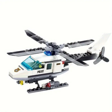 Police Helicopter Creative Building Blocks