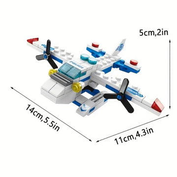 6 in 1 Aircraft Building Blocks 7 Assembly Shapes Toys